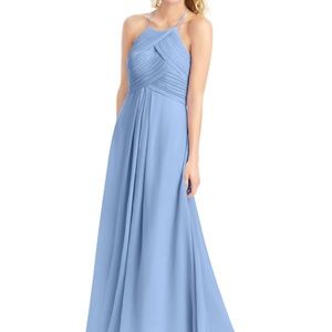 Azazie Ginger bridesmaid dress in Steel Blue